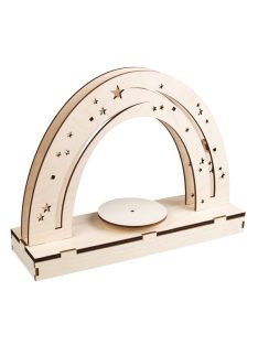   Fa építőkészlet "éjszakai égbolt", natúr, 30x9x23cm, + forgótányér