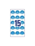 Etikett címke o20mm időjárásálló öntapadó plakett 2025-2030 15 címke/lap 8 ív/csomag Avery kék