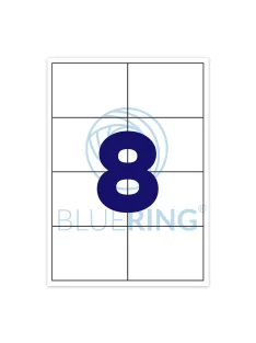 Etikett címke, 99,1x67,7mm, 100 lap, 8 címke/lap Bluering