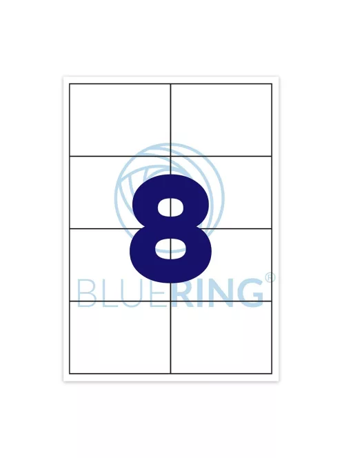 Etikett címke, 99,1x67,7mm, 100 lap, 8 címke/lap Bluering