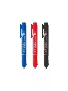   Alkoholos marker 1,3 mm, nyomógombos, Zebra Mckie Retractable írásszín fekete