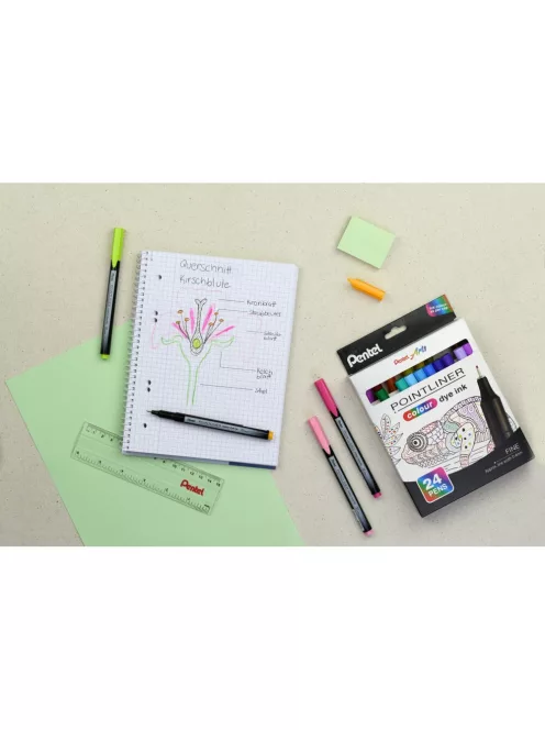 Rostirón, tűfilc 0,4mm, Pentel Pointliner narancssárga