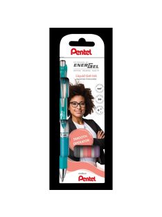   Rollertoll zselés 0.7mm, Pentel EnerGel BL77-4, írásszín korall, orgona, szürke, türkiz