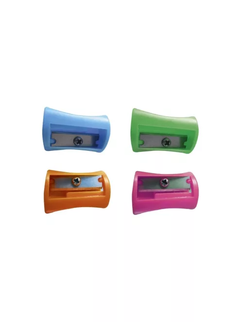 Hegyező 1 lyukú műanyag Connect különféle színek