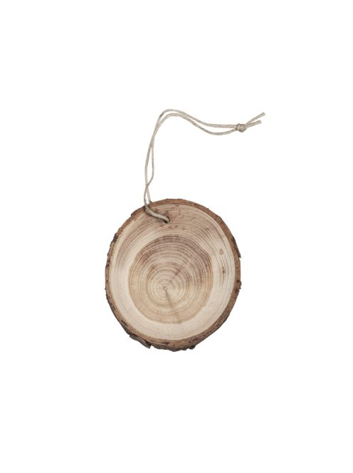 Fakorong, felakasztható, 6,5-7,5cm átm., natúr, 4 db