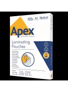 Lamináló fólia A4, 125mic. 100 db/doboz, Apex Medium