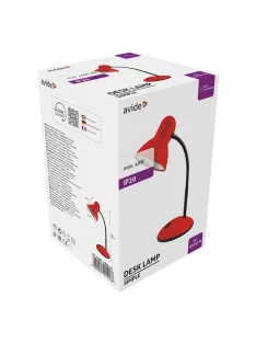 Asztali lámpa, Basic Simple, max. 40W, AVIDE, piros