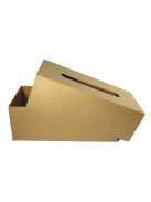 Papírmasé papírzsebkendős doboz, 23,5x12x8cm