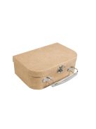 Papírmasé bőrönd fémfogantyúval, 12x8,5x5cm