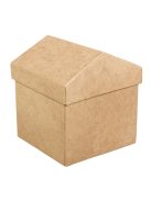 Papírmasé doboz, házikó, 6,5x6,5x7cm
