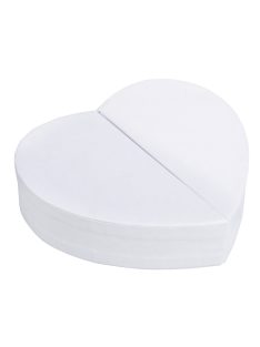   Papírmasé ajándékdoboz, szív, fehér, 12x11,5x3cm, nyitható