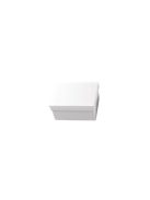 Papírmasé doboz, négyzet, fehér, 9x9x4,5cm