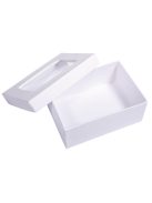 Papírmasé ajándékdoboz, fehér, 10,5x7,7x4,4cm