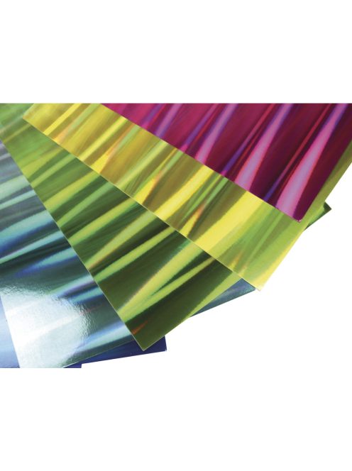 Hologramos effektpapír, A4, vegyes, 250g/m2, 8 szín, 8 lap