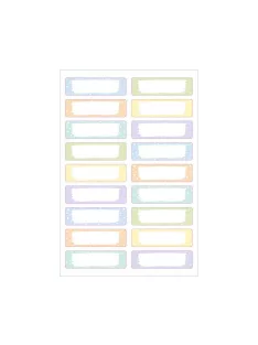   Etikett ruhacímke iskolai, 45 x 13 mm 36 címke/2 ív, Avery pasztell