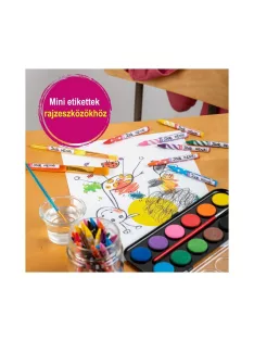   Etikett toll címke iskolai, 50 x 10 mm 30 címke/2 ív, Avery kék/zöld