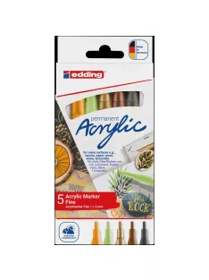 Akril marker 1-2mm, kerek Edding 5300/5, 5 natúr klf.szín