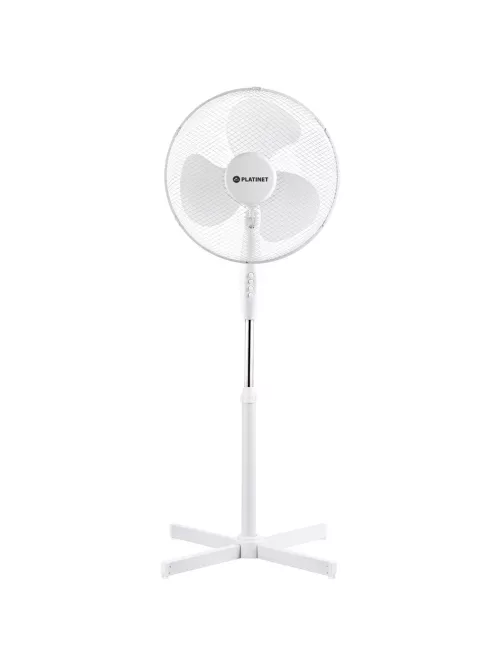 Ventilátor álló 16" 40cm átmérő 40W, fehér Platinet