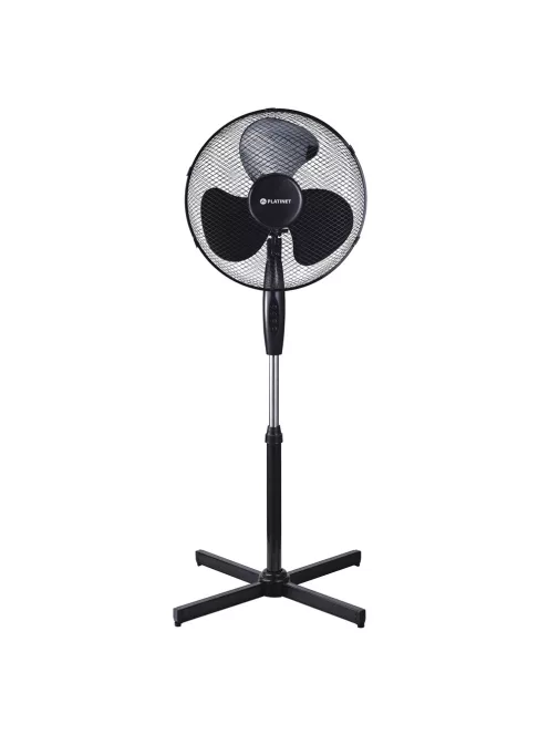 Ventilátor álló 16" 40cm átmérő 40W, fekete Platinet