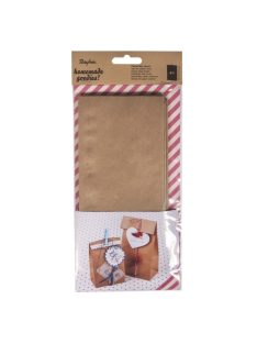   Papírzacskó, barna, élelmiszerhez is használható,9,9x6x22, 1 cm, 6 db