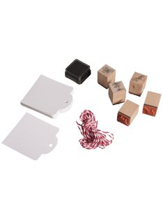   Mini fa bélyegzőkészlet-aromás fűszernövények 5 db2x2x2,5cm