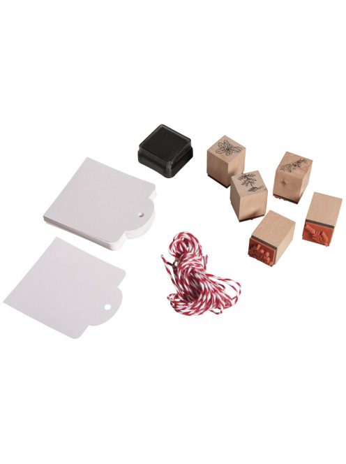 Mini fa bélyegzőkészlet-aromás fűszernövények 5 db2x2x2,5cm