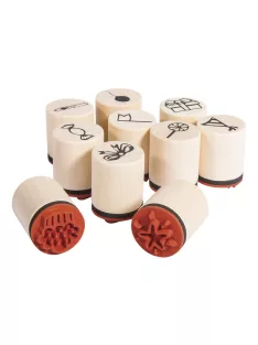   Mini bélyegzőkészlet Celebrate, 2cm átm.,2,5cm, Box 10 db