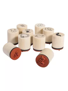 Mini bélyegzőkészlet Marry, 2cm átm.,2,5cm, Box 10 db