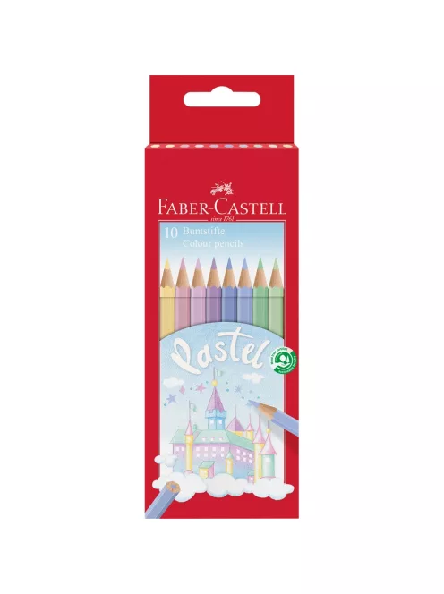 Színes ceruza készlet hatszögletű kastélyos Faber-Castell 10klf. szín