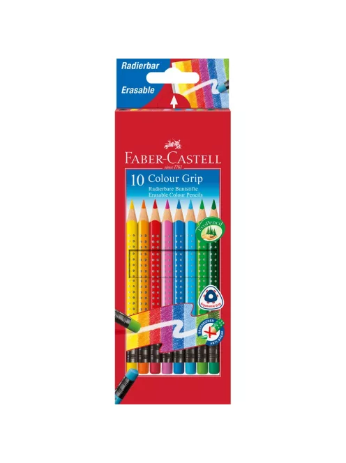 Színes ceruza készlet háromszögletű GRIP Faber-Castell 10klf. szín