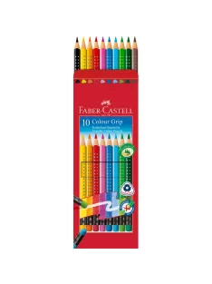   Színes ceruza készlet háromszögletű GRIP Faber-Castell 10klf. szín