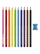 Színes ceruza készlet háromszögletű Jumbo Faber-Castell 10klf. szín
