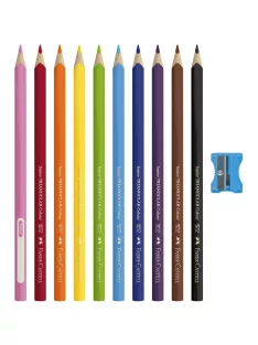   Színes ceruza készlet háromszögletű Jumbo Faber-Castell 10klf. szín