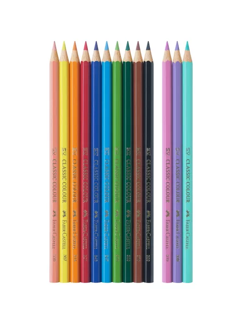 Színes ceruza készlet hatszögletű UNIKORNIS + matrica Faber-Castell 10+3klf. szín