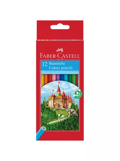 Színes ceruza készlet hatszögletű kastélyos Faber-Castell 12klf. szín