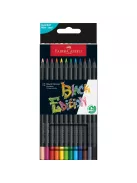 Színes ceruza készlet háromszögletű BLACK EDITION Faber-Castell fekete test 12klf. szín