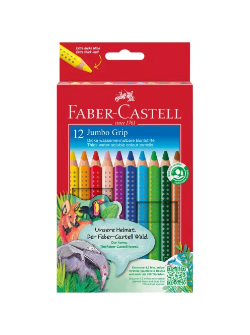 Színes ceruza készlet háromszögletű GRIP Jumbo Faber-Castell  12klf. szín