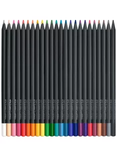   Színes ceruza készlet háromszögletű BLACK EDITION Faber-Castell fekete test 24klf. szín