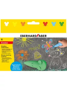   Aszfaltkréta készlet egér alakú, papír dobozban Faber-Castell 6klf.szín