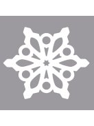 Sziluettlyukasztó hópehely, 3,7x4,2cm, 1 db