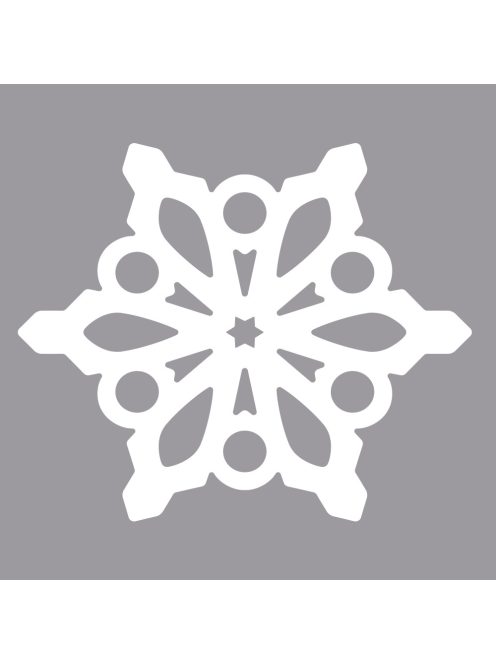 Sziluettlyukasztó hópehely, 3,7x4,2cm, 1 db