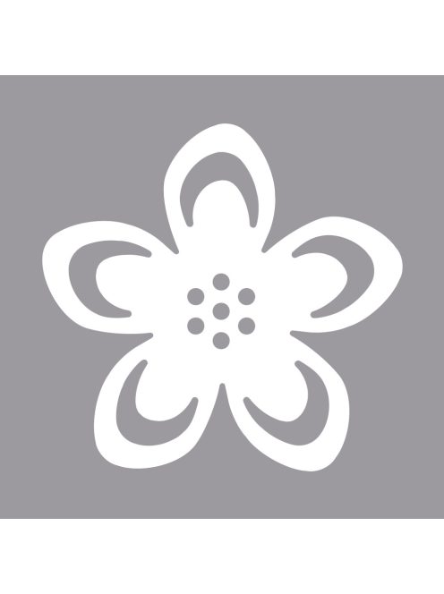 Sziluettlyukasztó virág, 4x4cm, 1 db