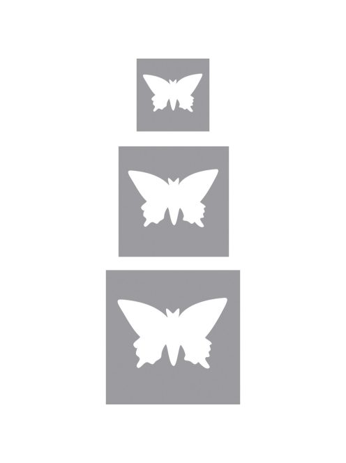 Mintalyukasztó készlet: pillangók, 1,6cm+2,54cm+3,81cm, 3 db