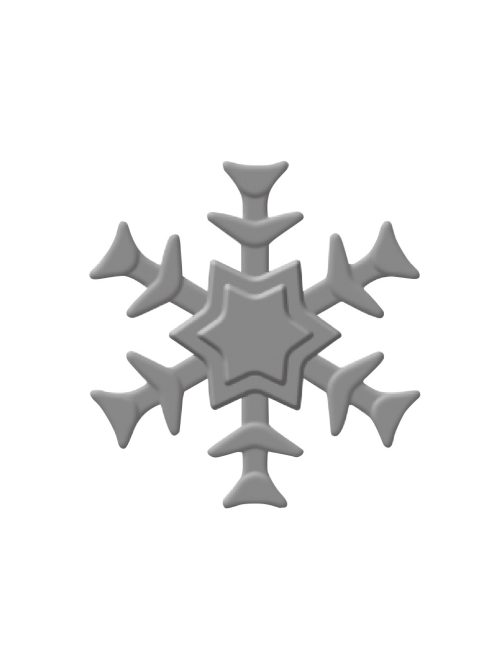Domborító+lyukasztó: hópehely, 3,2 cm átm., 1 db
