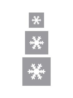   Mintalyukasztó-készlet, hópehely, 1,6cm+2,54cm+3,81cm, 3 db
