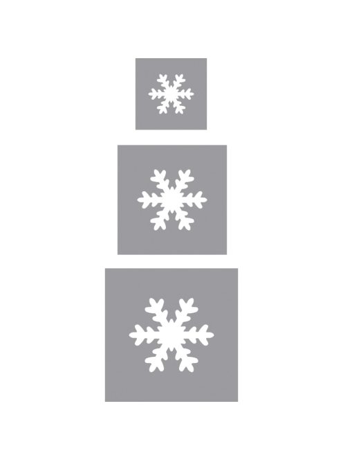 Mintalyukasztó-készlet, hópehely, 1,6cm+2,54cm+3,81cm, 3 db