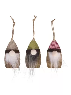 Barkácscsomag: manók fából, 4,5x15cm, vegyes, 3 db