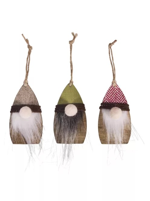 Barkácscsomag: manók fából, 4,5x15cm, vegyes, 3 db