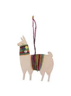 Barkácscsomag: fafüggő Láma, 10,8x15cm, . 1 db