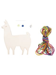 Barkácscsomag: fafüggő Láma, 10,8x15cm, . 1 db